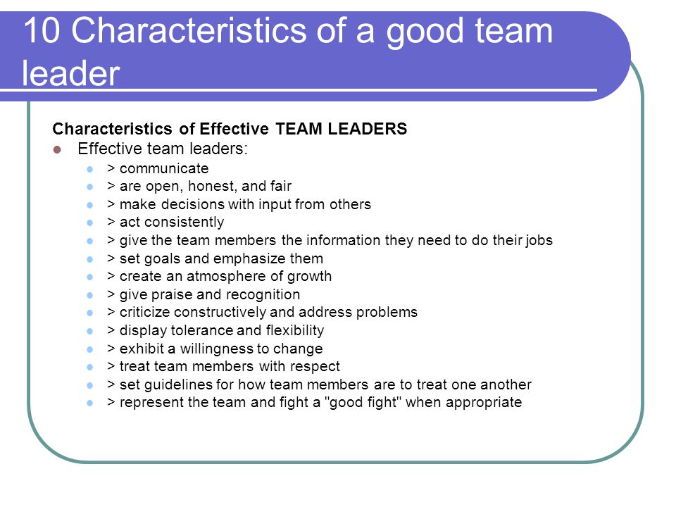 Lidership Traits